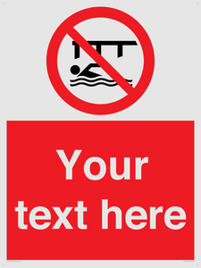 Custom Do not swim in the vicinity of piers